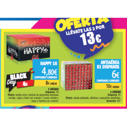 Oferta Bateria 81 misiles happy 36