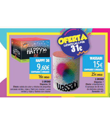 Oferta Bateria 81 misiles happy 36